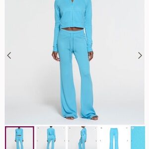 SKIMS Modal Terry Jersey Flare Pant Cyan Blue SOLD OUT!